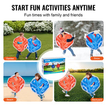 VEVOR Inflatable Bumper Balls 2-Pack, 2FT 0.6M Body Sumo Zorb Balls For Kids, Durable PVC Human Hamster Bubble Balls For Child Outdoor Team Gaming Play, Bumper Bopper Toys For Playground, Yard, Park