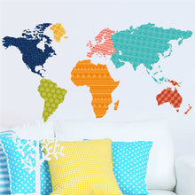 animal world map wall stickers for kids rooms living room home decorations decal mural art diy office wall art