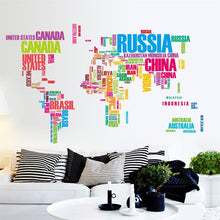 animal world map wall stickers for kids rooms living room home decorations decal mural art diy office wall art