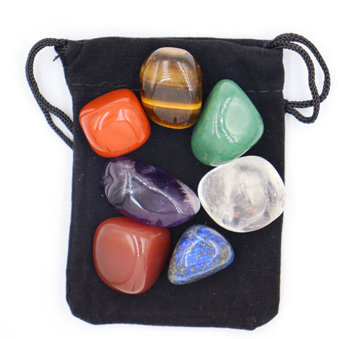 Yoga energy stone seven color crystal original stone seven color chakra stone natural stone original stone prayer spirit idea stone