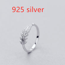 LNRRABC Woman Jewelry Fashion Simple Design Leaf Ring Personality Female Flower Rings Wedding Rings for Women