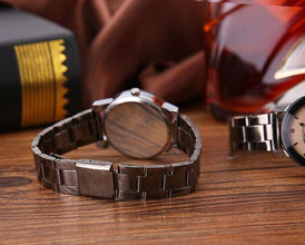 Casual steel belt men's watch couple watch