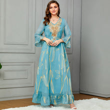 Women's Dubai Embroidered Loose Robe Dress