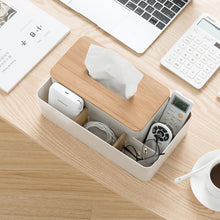 Remote control coffee table storage box tissue box