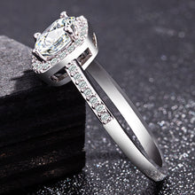 Luxury Silver Engagement Ring