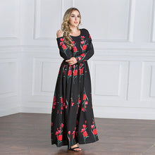 Rose Print Robe Dubai Dress