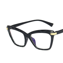 Anti-blue cat eye multi-faceted glasses