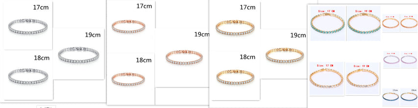 Cubic Zirconia Tennis Bracelets Iced Out Chain Crystal Bracelet Women Men Gold Bracelet Jewelry