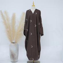 Dubai Middle East Turkey Dubai Moon Embroidery Elegant Cardigan Robe