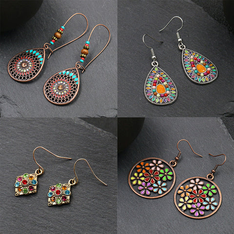 Metal Alloy Earrings Ethnic Style Geometric Earrings For Women