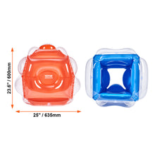 VEVOR Inflatable Bumper Balls 2-Pack, 2FT 0.6M Body Sumo Zorb Balls For Kids, Durable PVC Human Hamster Bubble Balls For Child Outdoor Team Gaming Play, Bumper Bopper Toys For Playground, Yard, Park