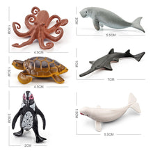 12PCS Mini Sea Toys for Kids Plastic Sea Animals Figurines Simulation Ocean Animals Model Decoration