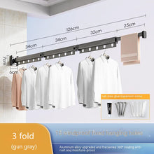 Suction Cup Folding Clothes Hanger Indoor Home Balcony Aluminum Retractable Drying Rack No Punching Folding Clothes Hanger