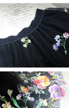 Heavy Color Flower Embroidery Skirt Woman