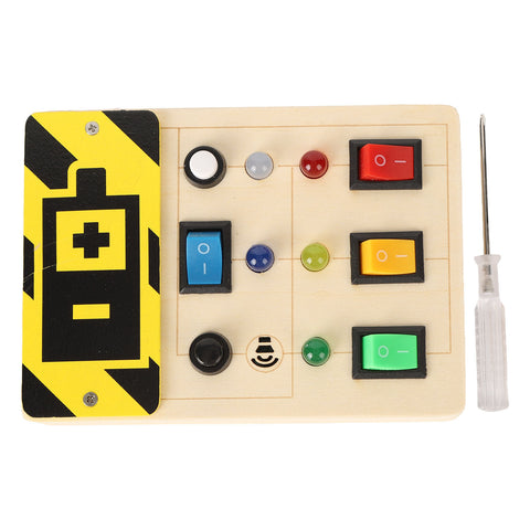 Kids LED Switch Learning Sensory Toy Improve Coordination Educational Light Switch Sensory Board