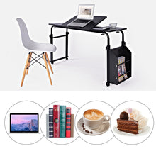 Adjustable Laptop Cart Mobile Computer Desk Overbed Writing Table with Wheels 02#