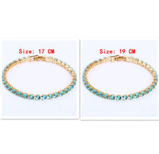 Cubic Zirconia Tennis Bracelets Iced Out Chain Crystal Bracelet Women Men Gold Bracelet Jewelry