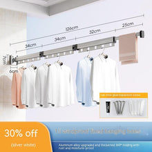 Suction Cup Folding Clothes Hanger Indoor Home Balcony Aluminum Retractable Drying Rack No Punching Folding Clothes Hanger