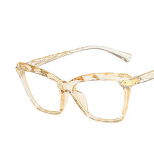 Anti-blue cat eye multi-faceted glasses