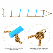 Outdoor Plastic SiX section Children Kids Rope Climbing Ladder Toy Exercise Equipment (Blue)