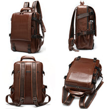 Men's Retro Fashion Leather Backpack