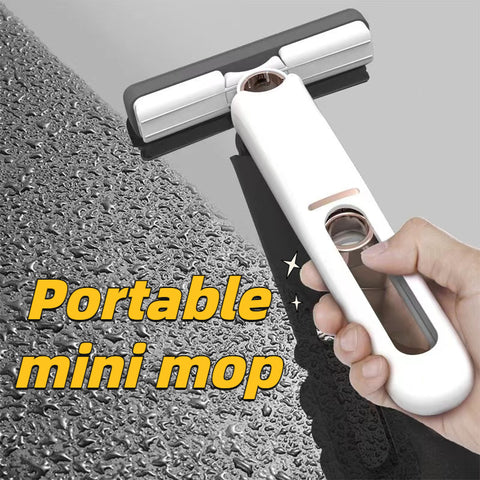 New Portable Self-NSqueeze Mini Mop, Lazy Hand Wash-Free Strong Absorbent Mop Multifunction Portable Squeeze Cleaning Mop Desk Window Glass Cleaner Kitchen Car Sponge Cleaning Mop Home Cleaning Tools