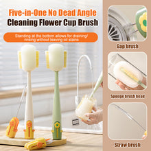 Multi-purpose Five-in-one Cup Washing Device Household Multifunctional Cup Brush Water Cup Insulation Cup Brush Milk Bottle Kitchen Gadgets