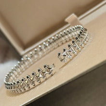 Versatile Personality S925 Sterling Silver Rivet Glossy Bracelet