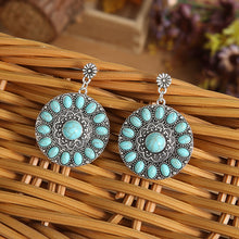 Vintage Bohemian Turquoise Stud Earrings