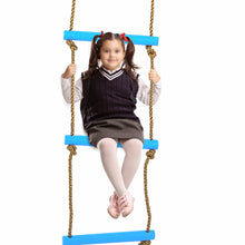 Outdoor Plastic SiX section Children Kids Rope Climbing Ladder Toy Exercise Equipment (Blue)