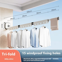 Suction Cup Folding Clothes Hanger Indoor Home Balcony Aluminum Retractable Drying Rack No Punching Folding Clothes Hanger