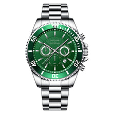 Luxury Gold Green Watch Men's Waterproof Stainless Steel Luminous