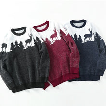 Men's Round Neck Jacquard Pullover Sweater