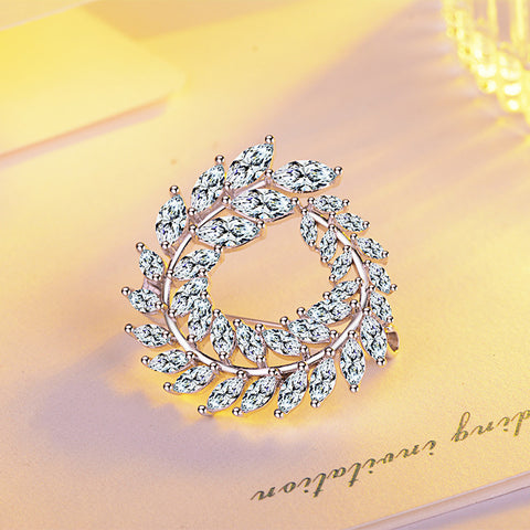 Korea Luxury Atmosphere Zircon Brooch