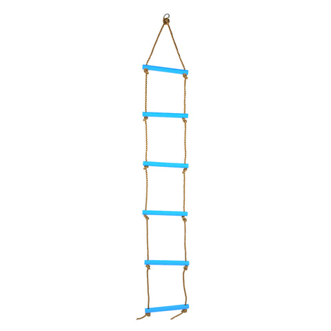 Outdoor Plastic SiX section Children Kids Rope Climbing Ladder Toy Exercise Equipment (Blue)