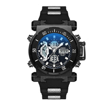 Dual Display Electronic Watch Dual Movement Chronograph Luminous