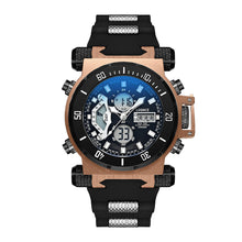 Dual Display Electronic Watch Dual Movement Chronograph Luminous