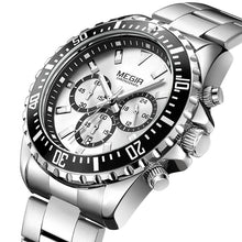 Men's Multifunctional Chronograph Solid Steel Band Watch