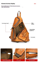 Casual Shoulder Crossbody First Layer Cowhide Sports Chest Bag