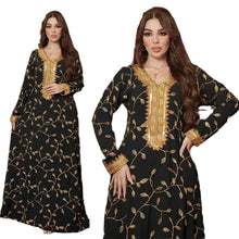 Arab Dubai Embroidery Applique Muslim Party Dinner Robe